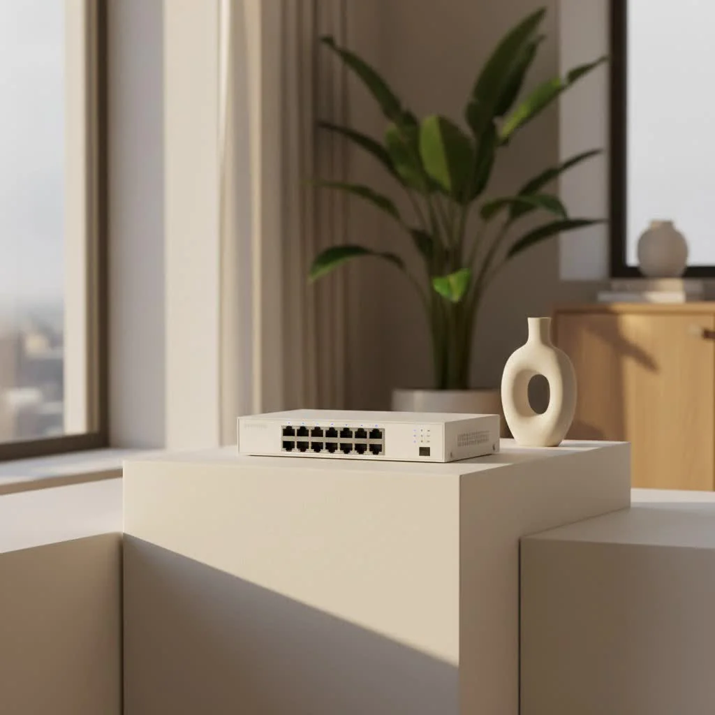 Ubiquiti UniFi network switch with multiple Ethernet ports