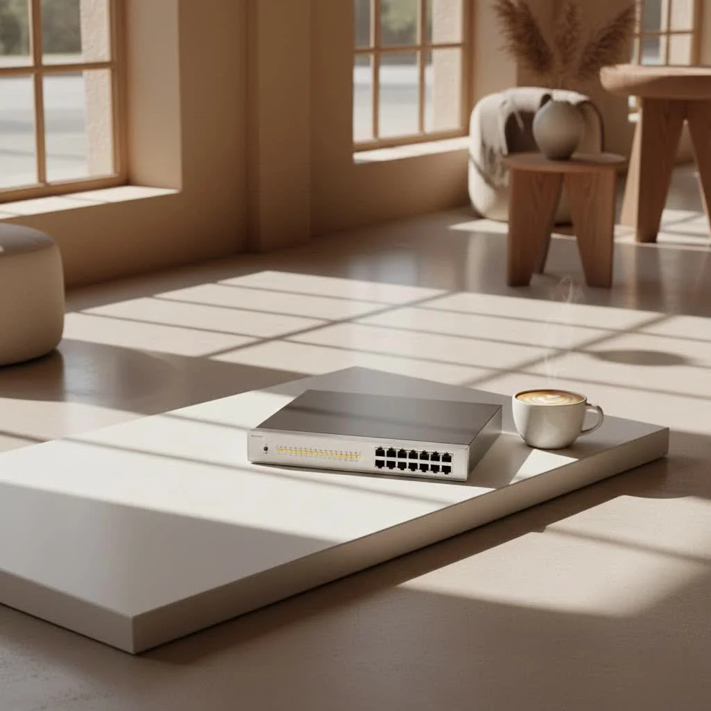 Netgear M4250 series switch with rear-facing ports