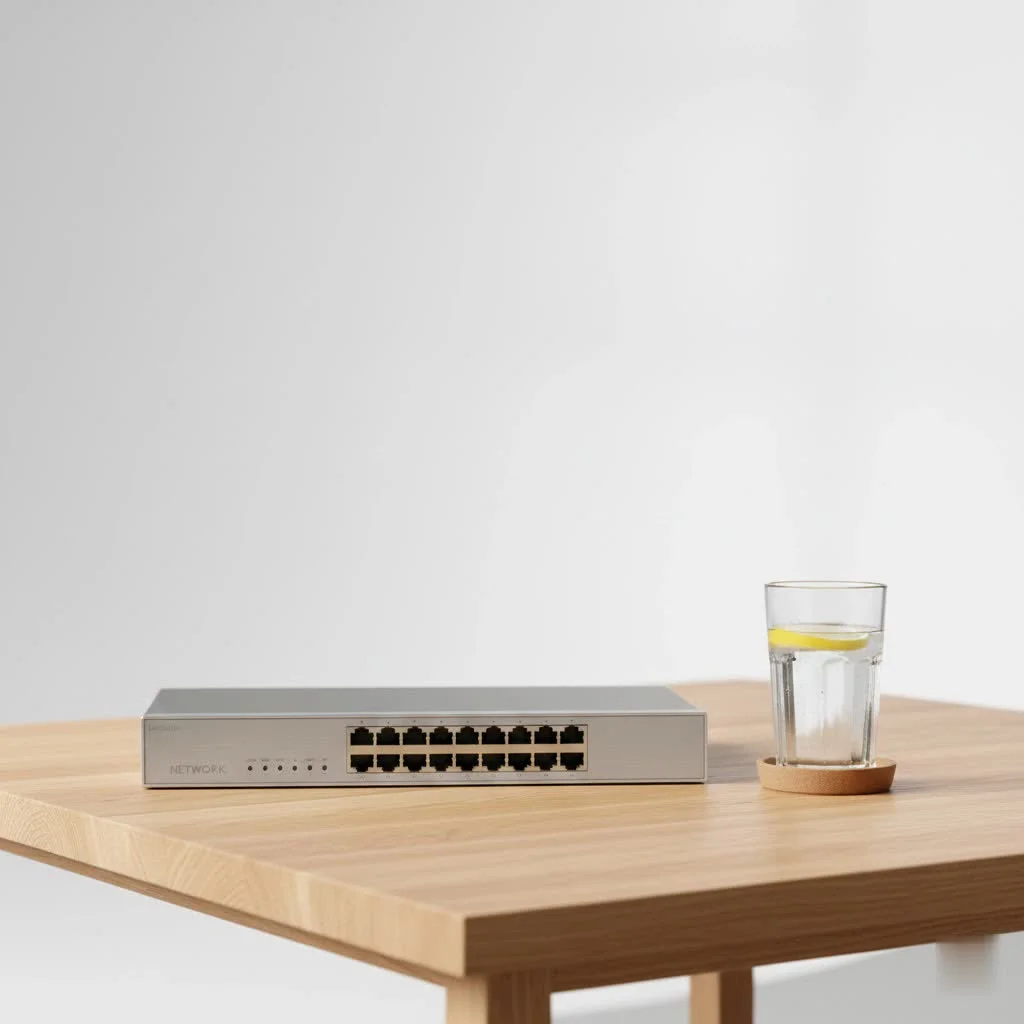 UniFi switch connecting various network devices