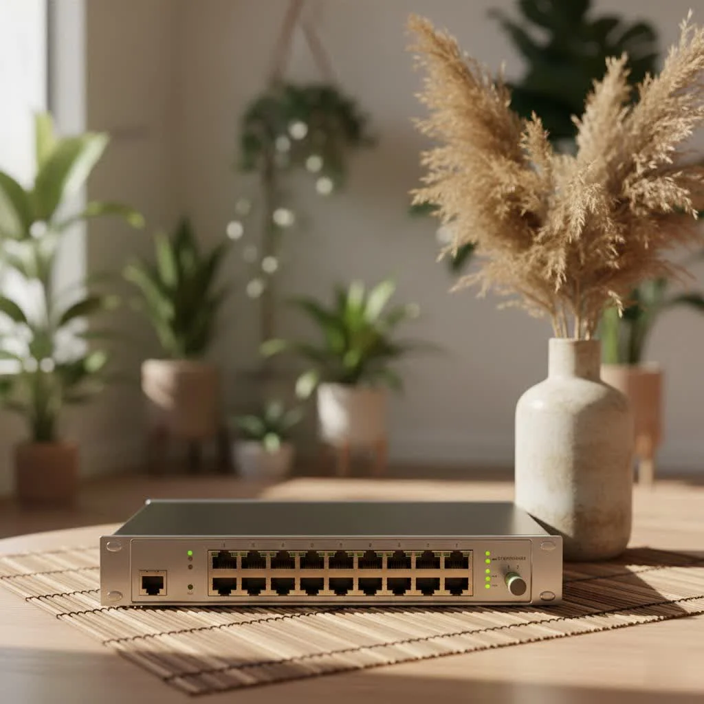 NETGEAR network switch connecting multiple devices