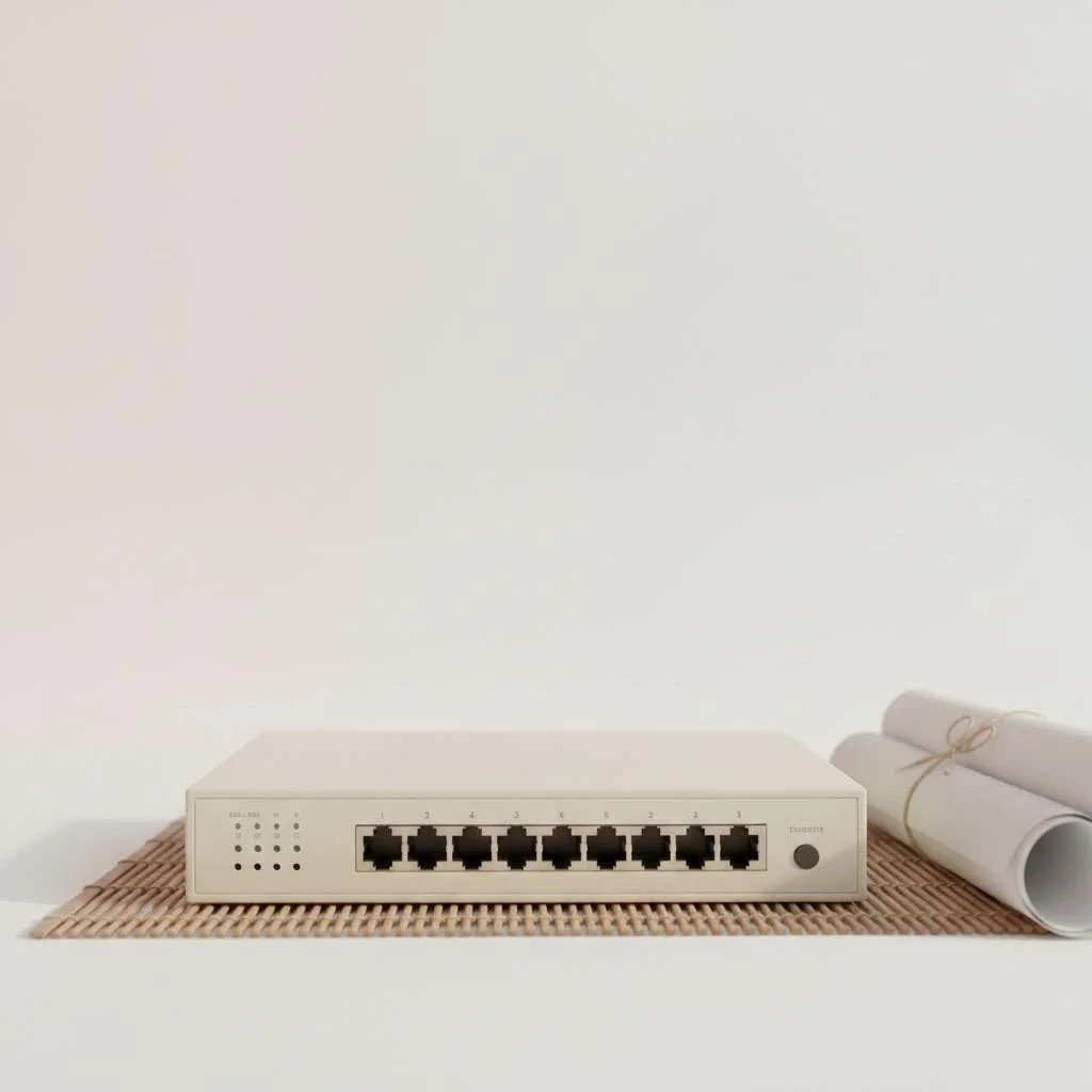 Ethernet switch connecting multiple devices in a home network