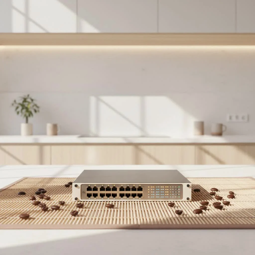 TP-Link network switch connecting multiple devices